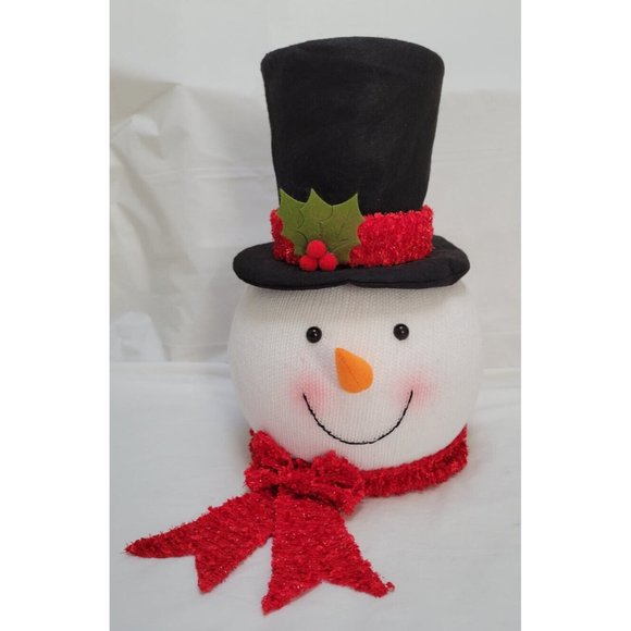 Home Accents Holiday 14.5" Fabric Snowman Head Christmas Tree Topper #TXF2301 - Picture 2 of 16